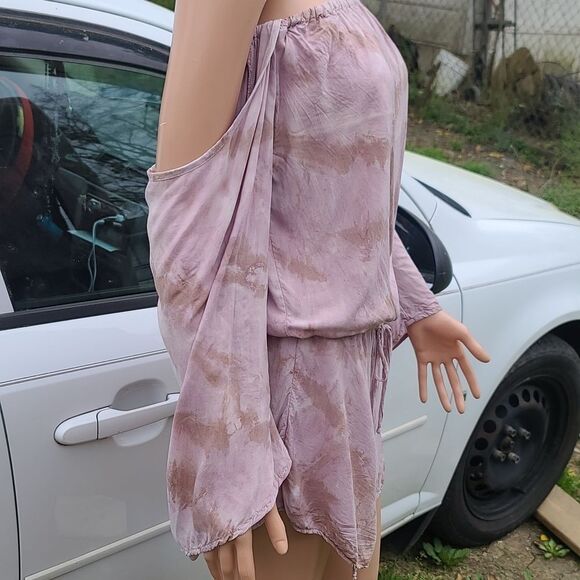 Blue life Dusty Rose tye-dye Romper - Picture 2 of 6